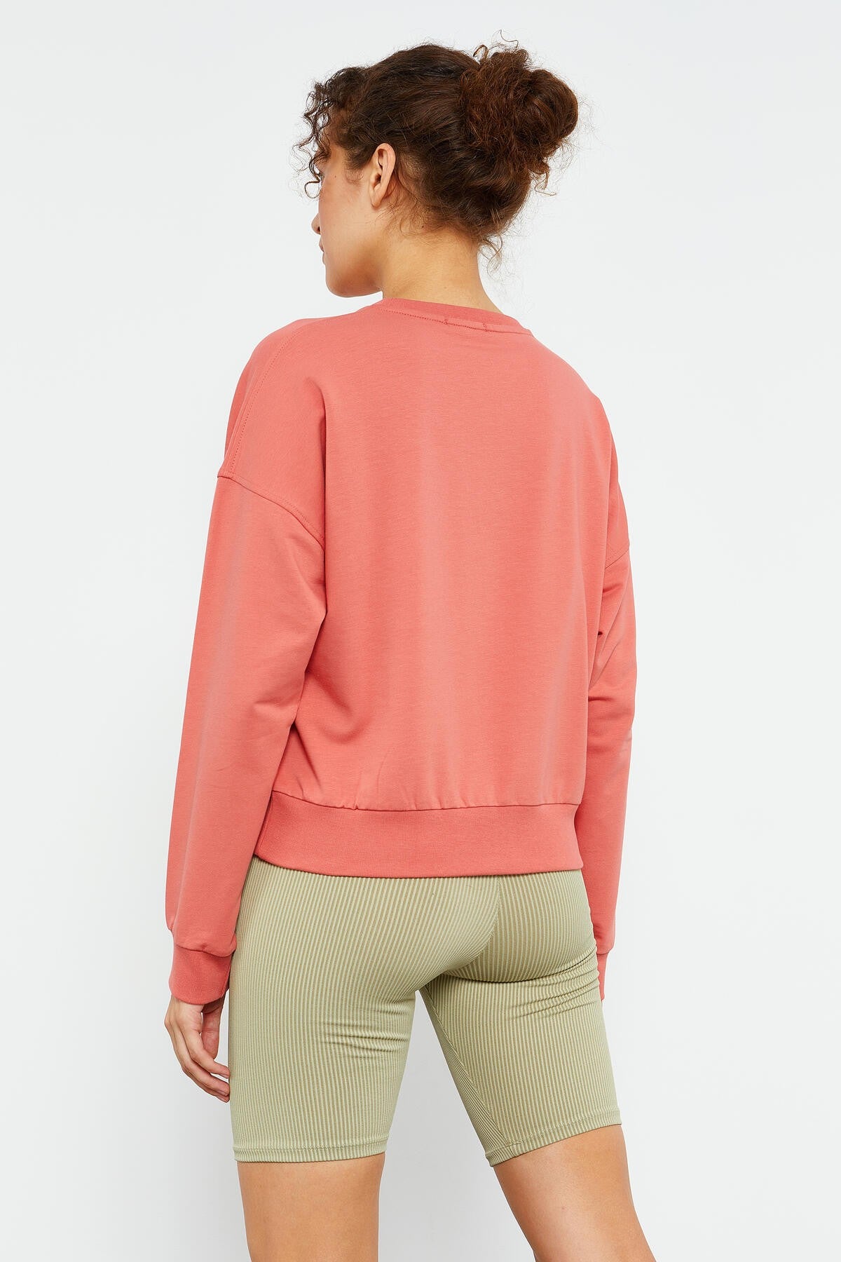 Image of Pudra Basic Rahat Form O Yaka Kadın Sweatshirt - 97114