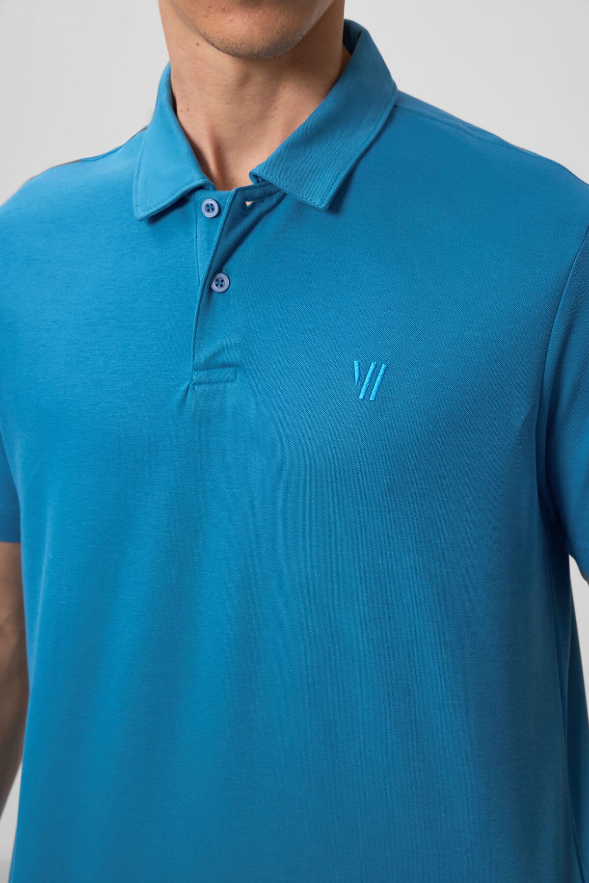 Image of Saks Standart Kalıp Basic Polo Yaka Erkek T-Shirt - 87768