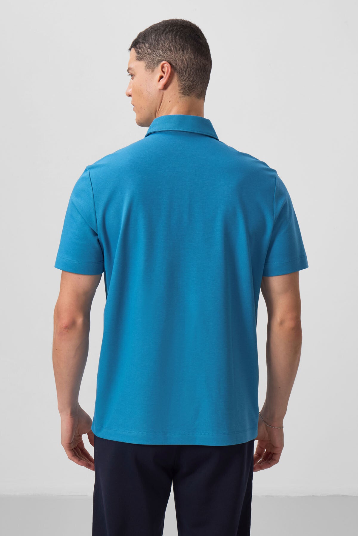 Image of Saks Standart Kalıp Basic Polo Yaka Erkek T-Shirt - 87768