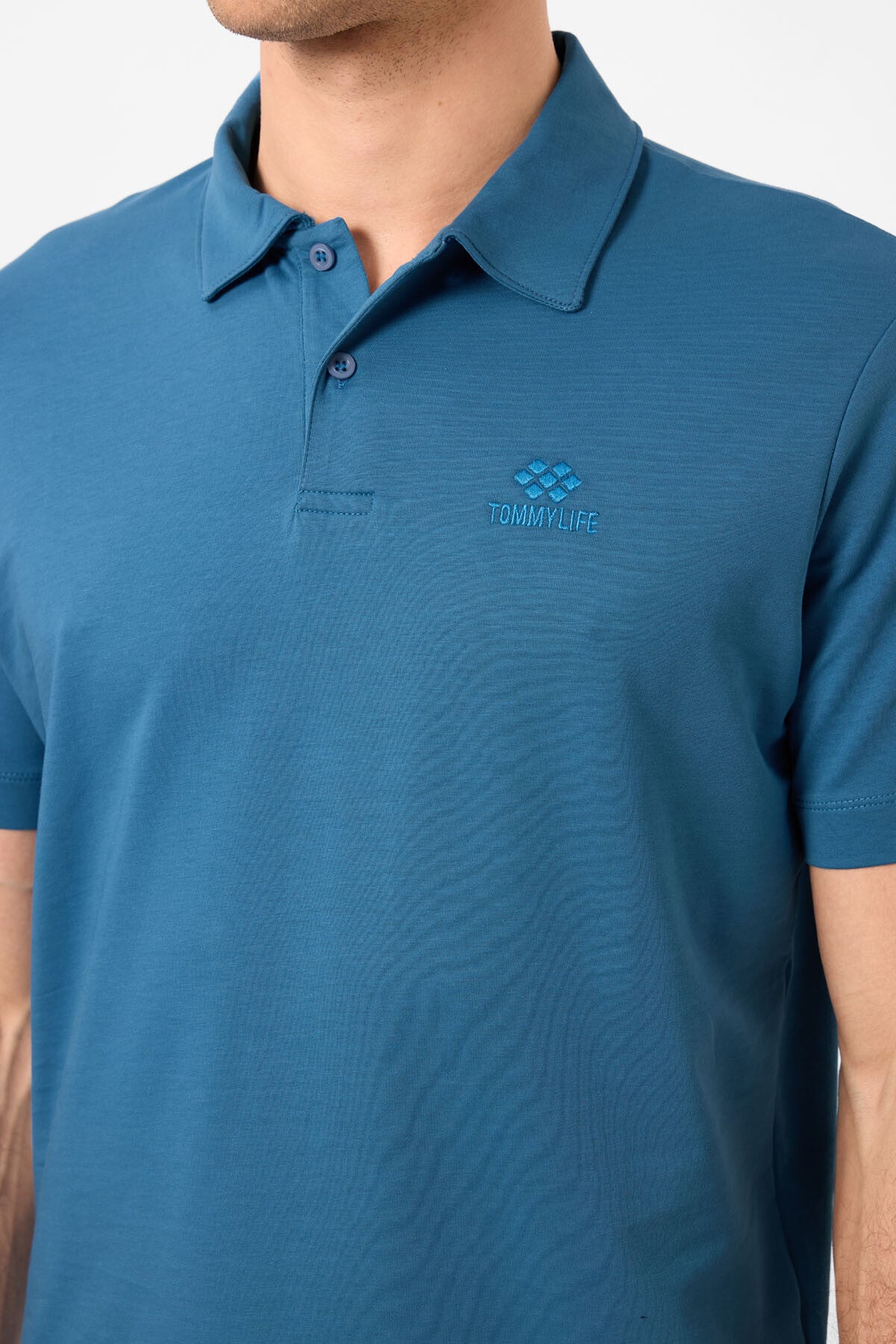 Image of Tricou bărbătesc Saks Standard Fit Basic Polo Collar - 87748