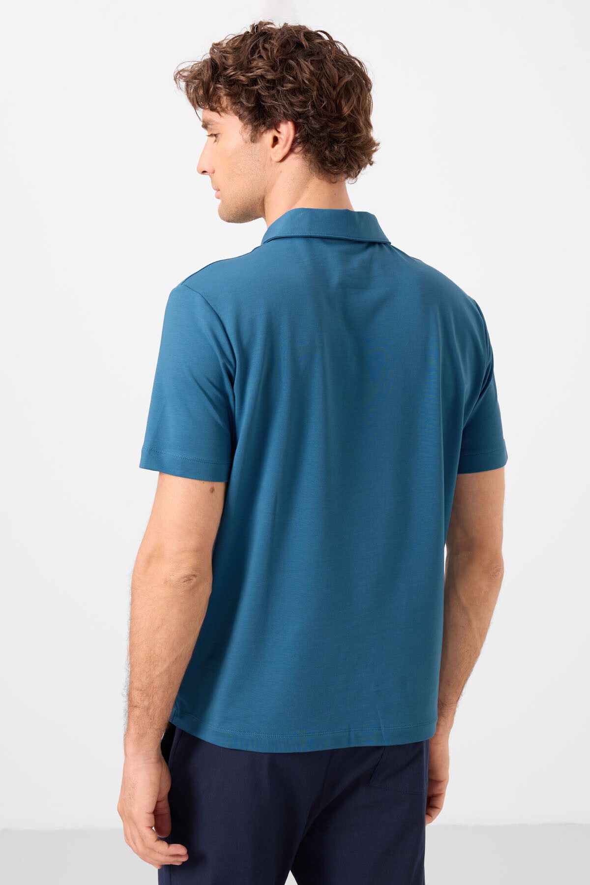 Image of Tricou bărbătesc Saks Standard Fit Basic Polo Collar - 87748