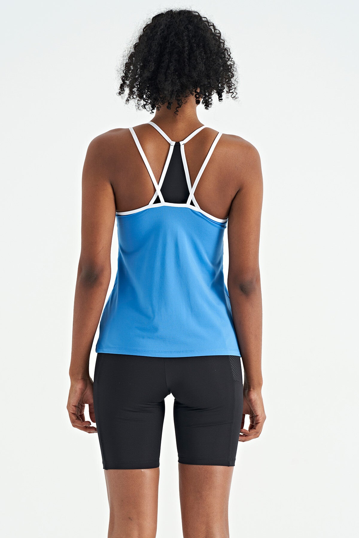 Image of Saks Çift Askılı Sırt Detaylı Standart Kalıp Kadın Spor Atlet - 97258