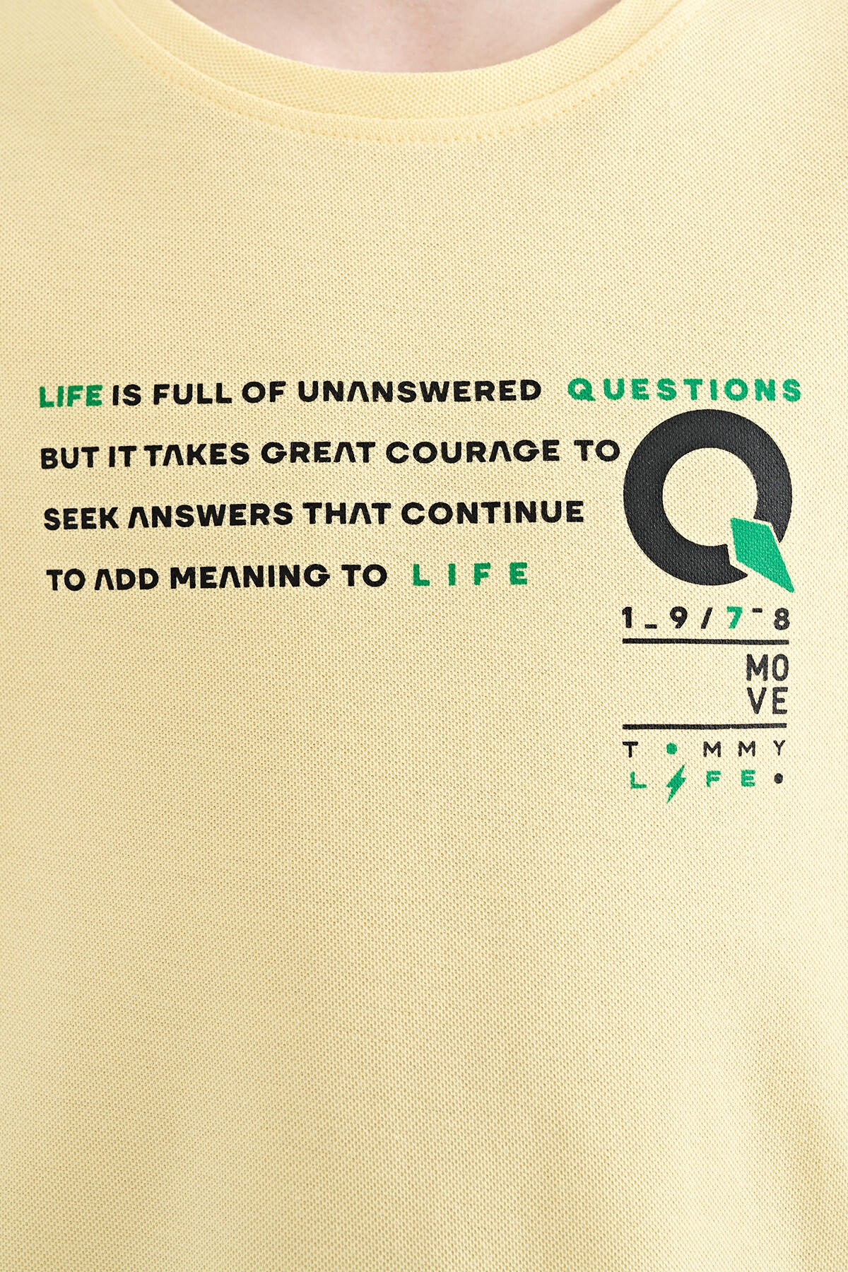 Image of Sarı Baskı Detaylı O Yaka Standart Kalıp Erkek Çocuk T-Shirt - 11145