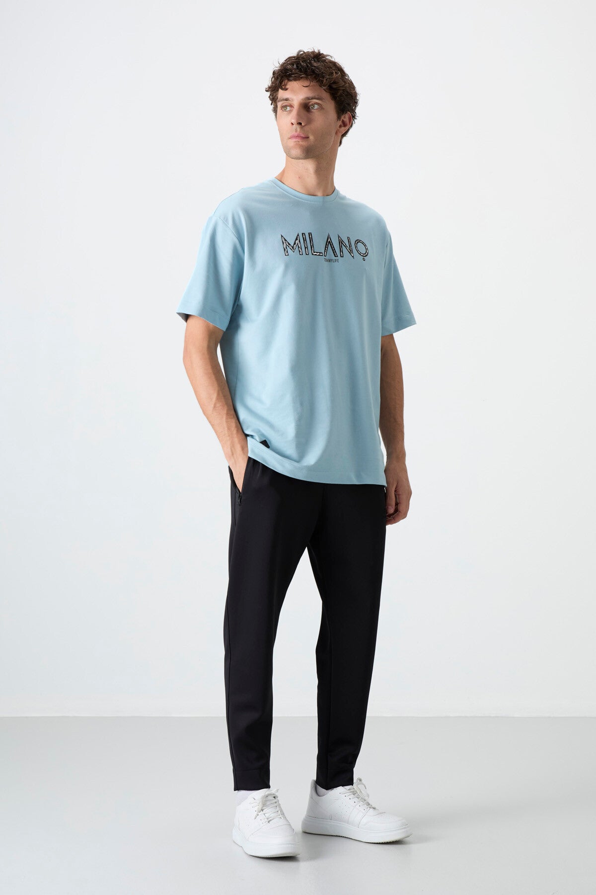 Image of Barton Siyah Jogger Erkek Eşofman Alt - 84952