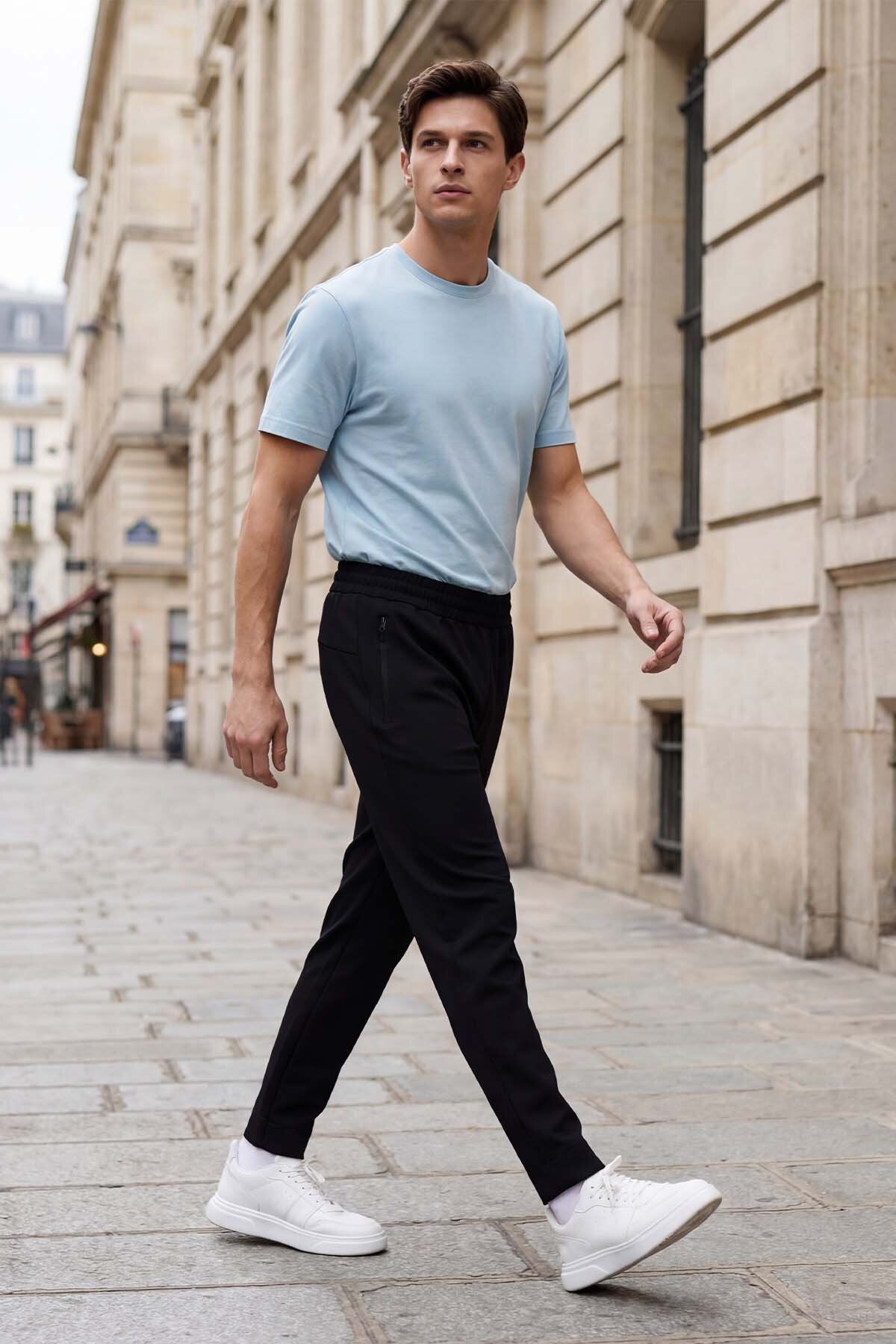 Image of Barton Siyah Jogger Erkek Eşofman Alt - 84952