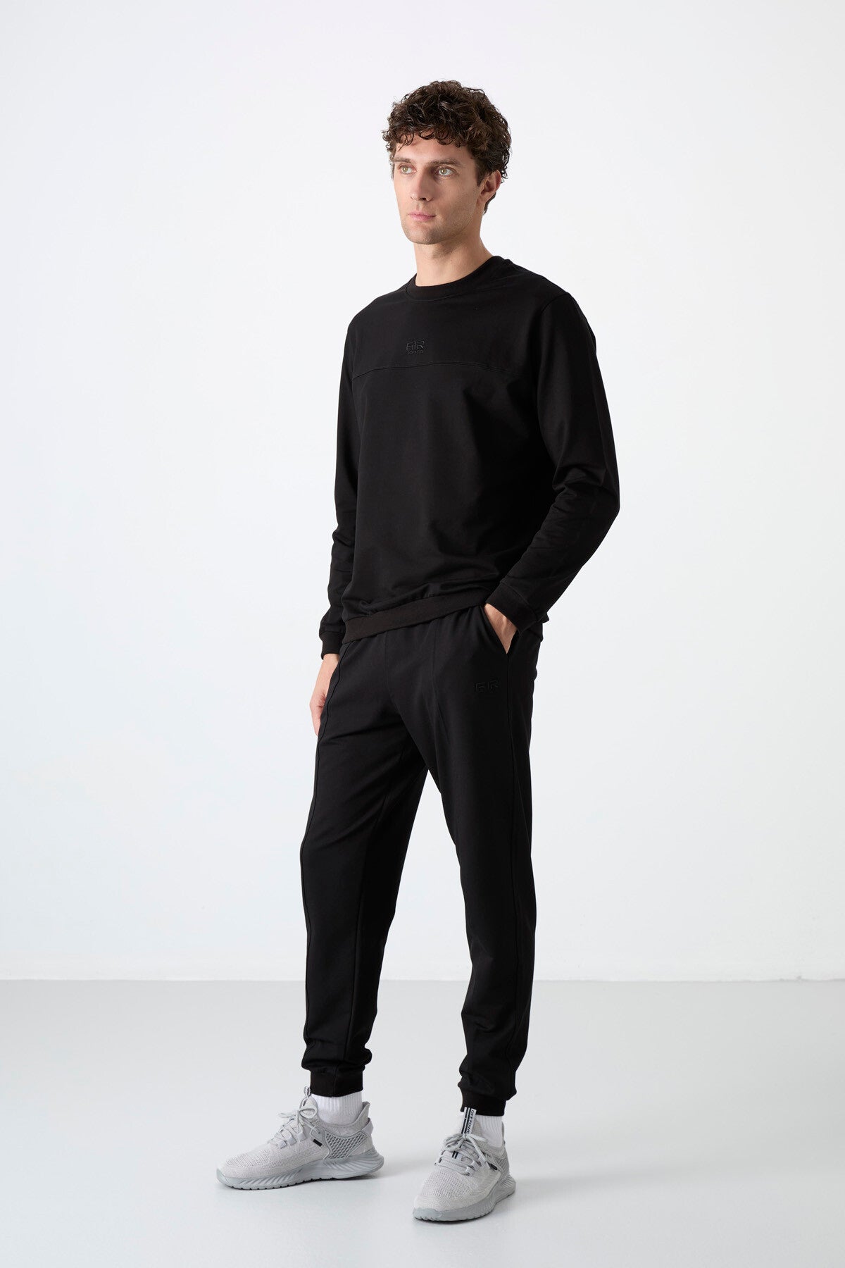 Image of Keith Siyah Basic Erkek Eşofman Takım - 85231