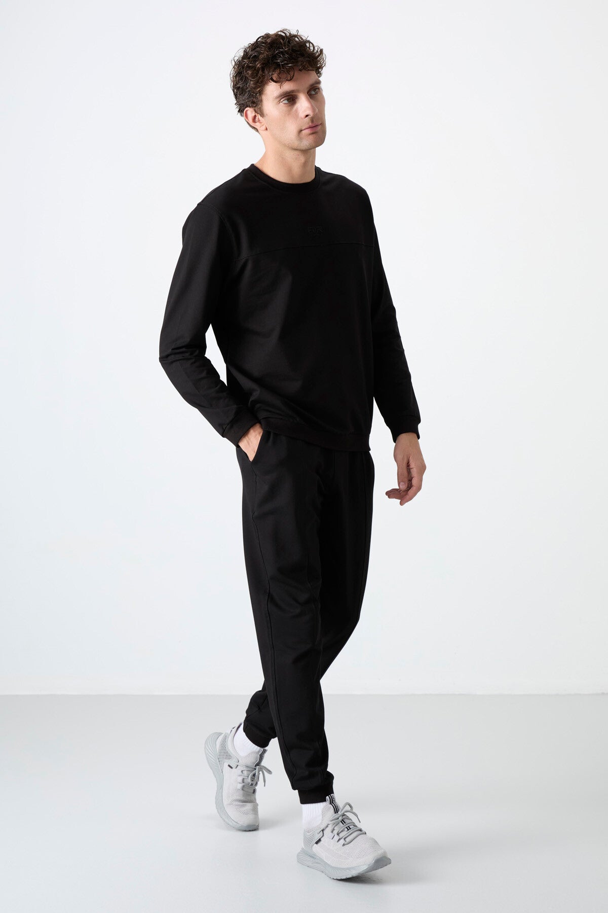 Image of Keith Siyah Basic Erkek Eşofman Takım - 85231