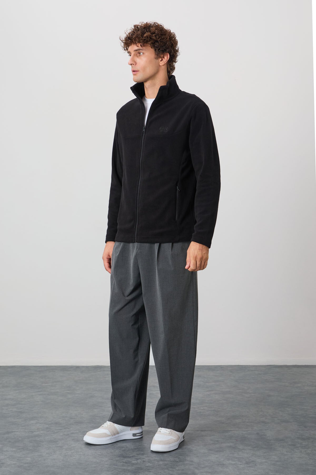 Image of Hardy Siyah Standart Kalıp Polar Erkek Sweatshirt - 88299
