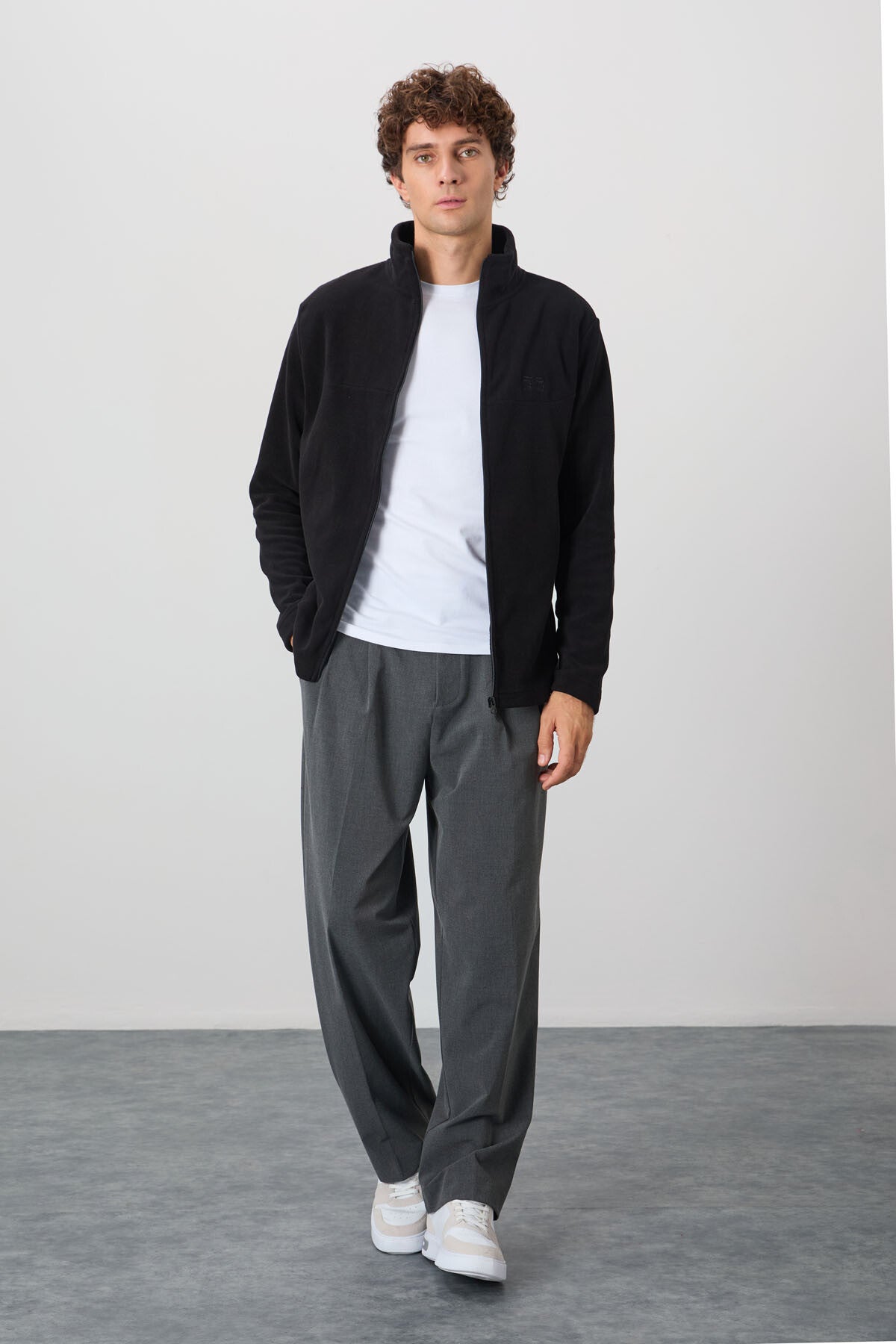 Image of Hardy Siyah Standart Kalıp Polar Erkek Sweatshirt - 88299