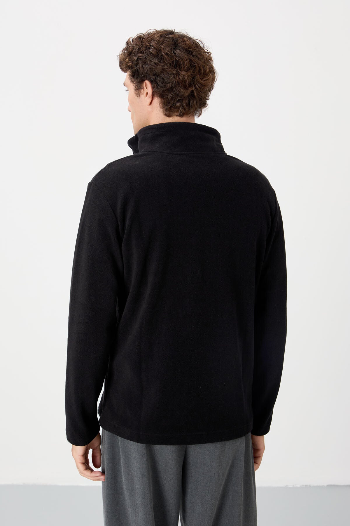 Image of Hardy Siyah Standart Kalıp Polar Erkek Sweatshirt - 88299