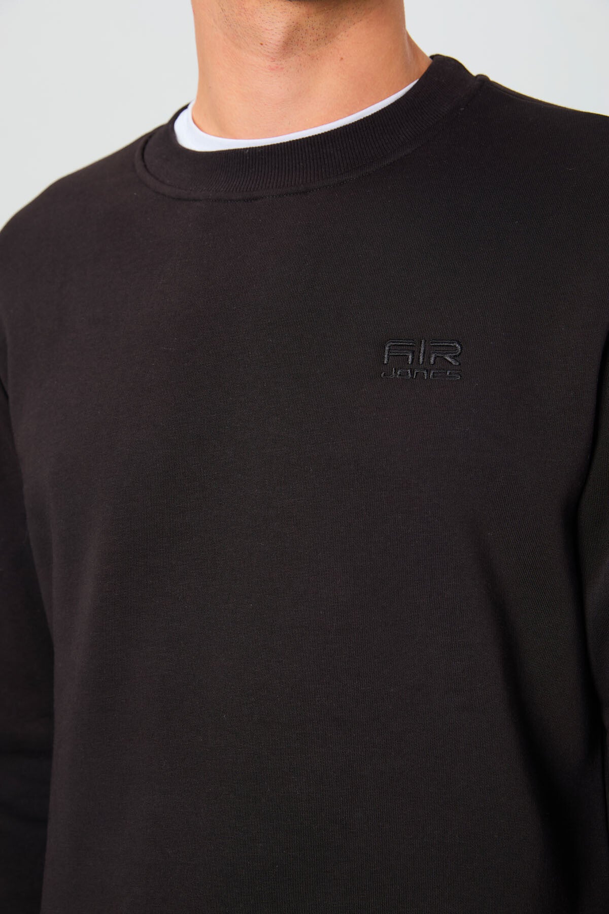 Image of Omar Siyah Şardonlu Erkek Sweatshirt - 88137