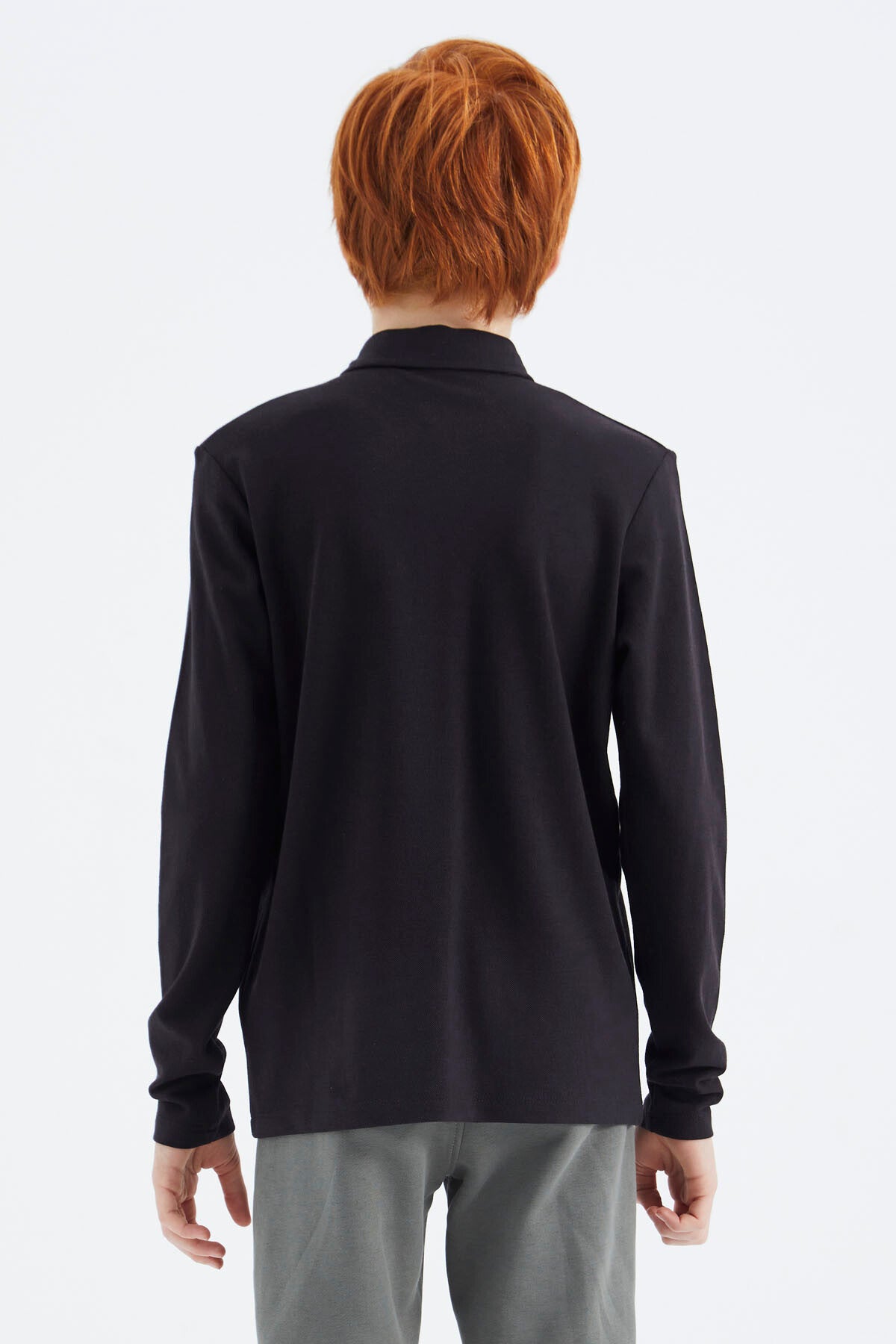 Image of Siyah Polo Yaka Erkek Çocuk T-Shirt - 11172