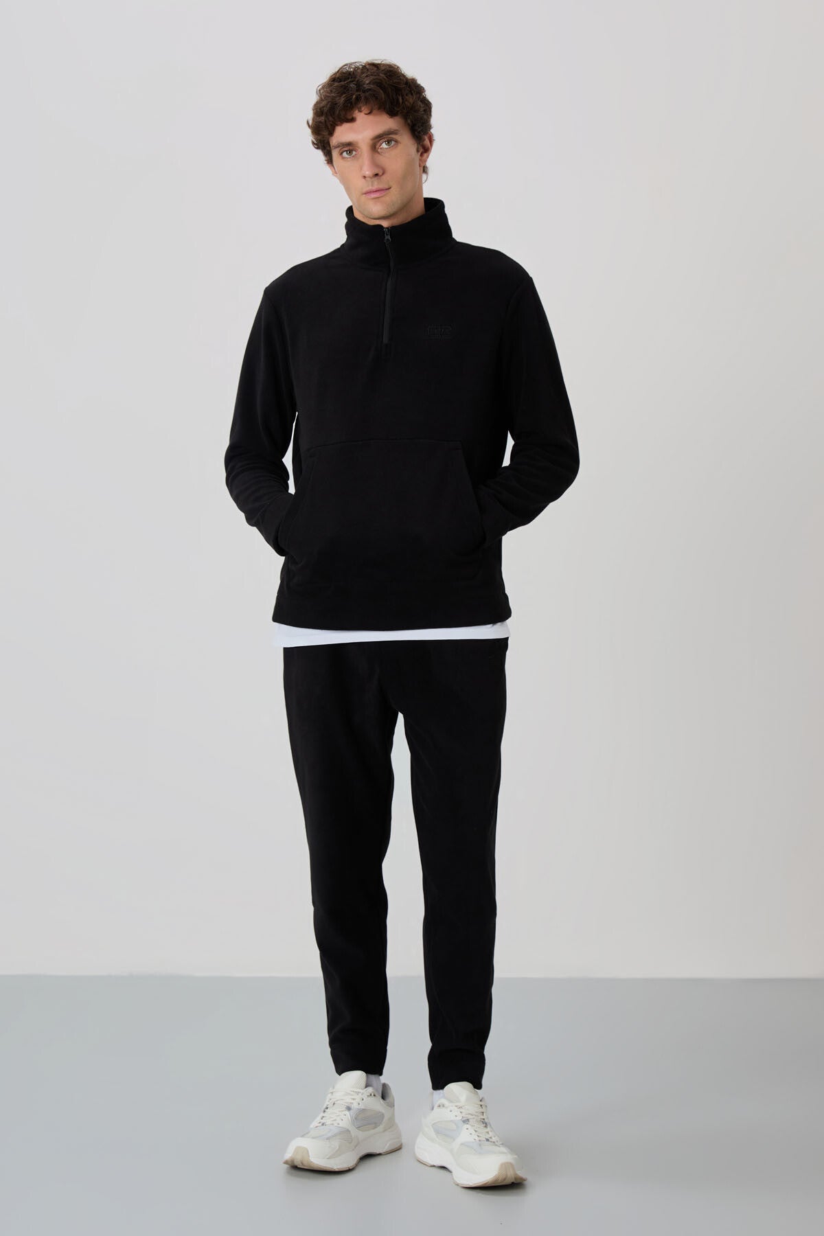 Image of Set trening Carol Black Fleece pentru bărbați - 85226