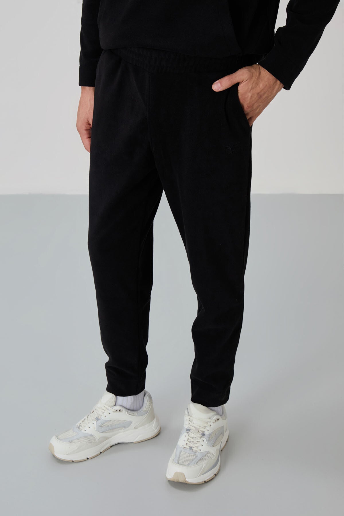 Image of Set trening Carol Black Fleece pentru bărbați - 85226