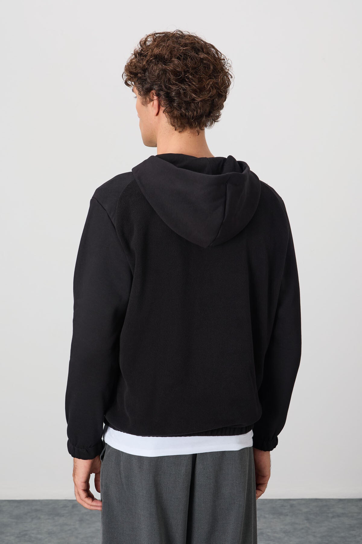 Image of Ruby Siyah Standart Kalıp Polar Erkek Sweatshirt - 88300
