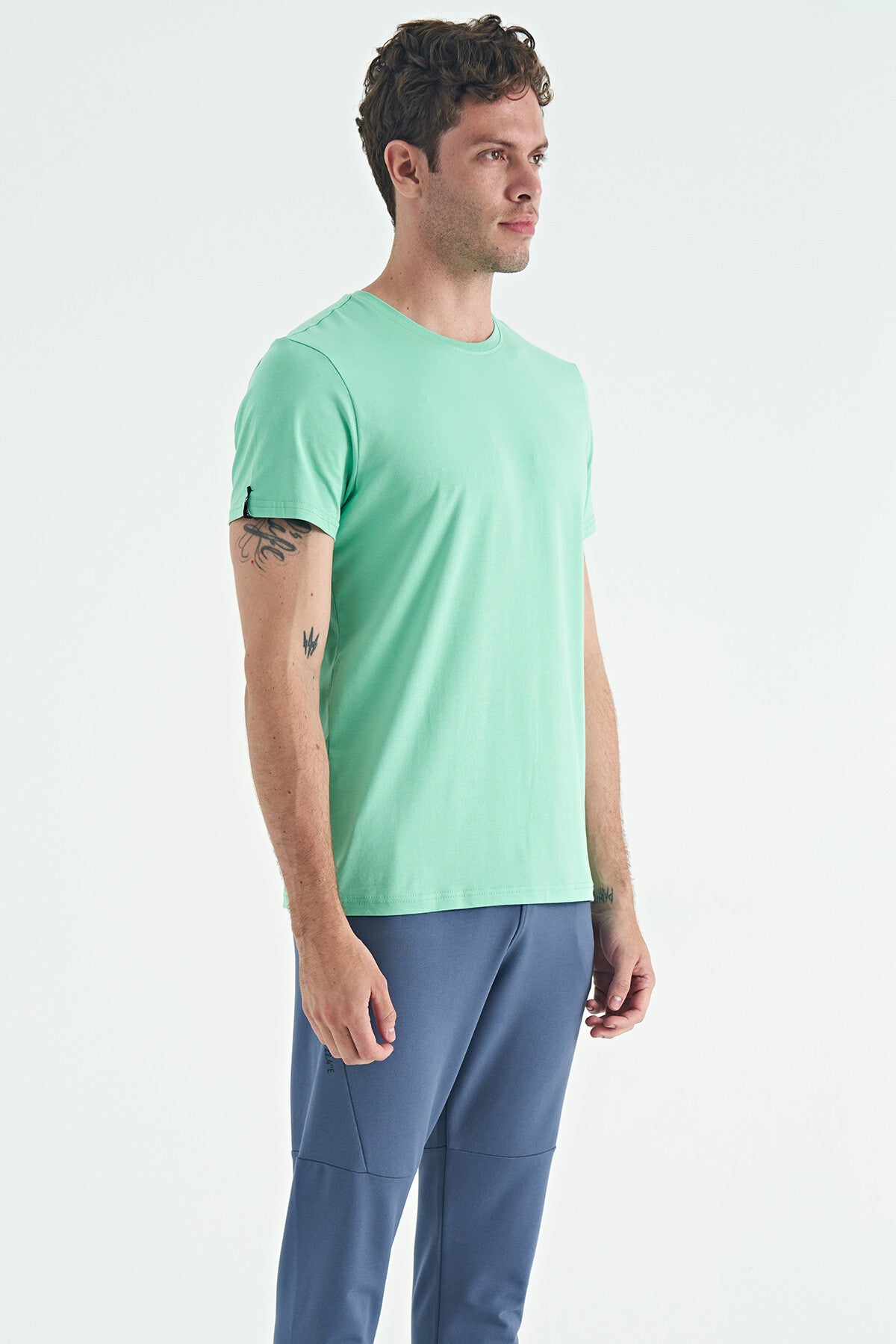Image of Calvin Su Yeşili Basic Erkek T-Shirt - 88245