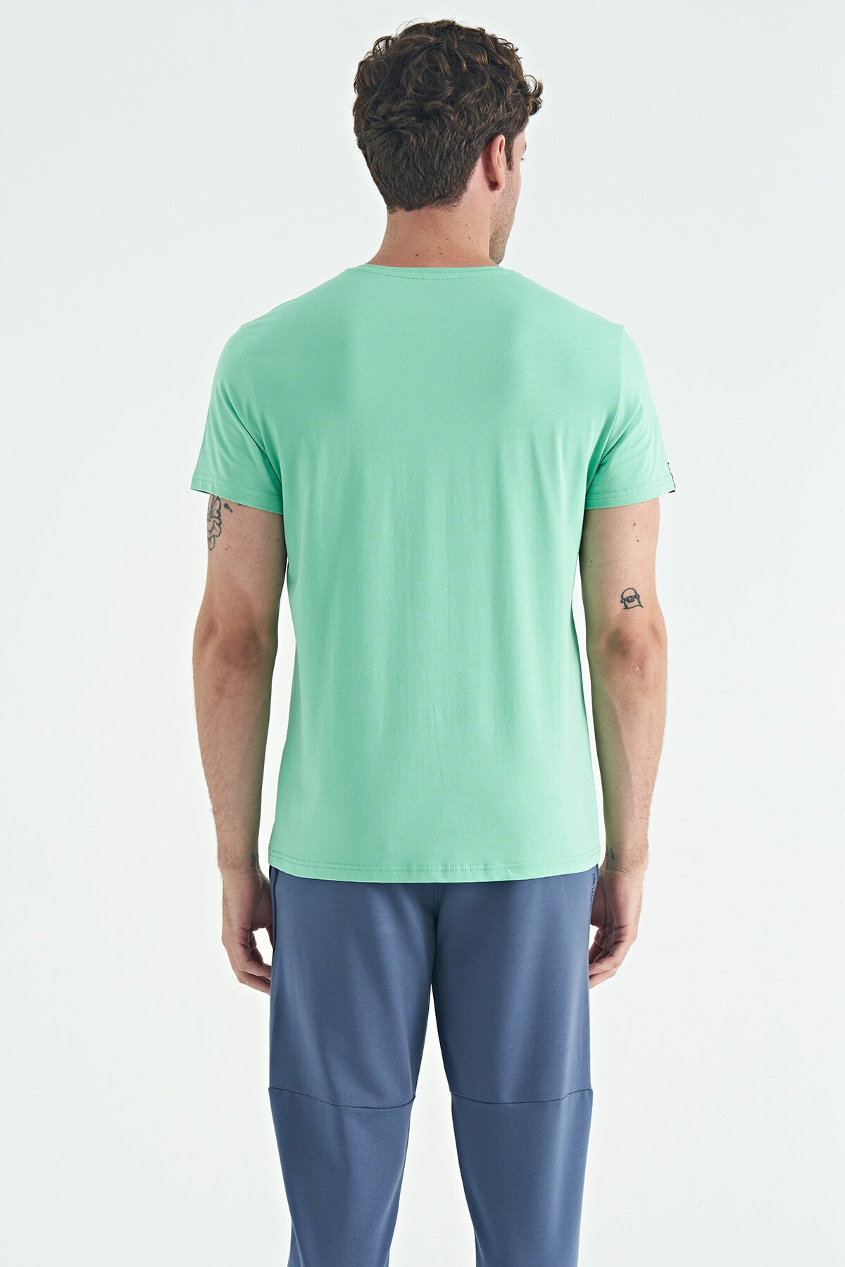 Image of Calvin Su Yeşili Basic Erkek T-Shirt - 88245