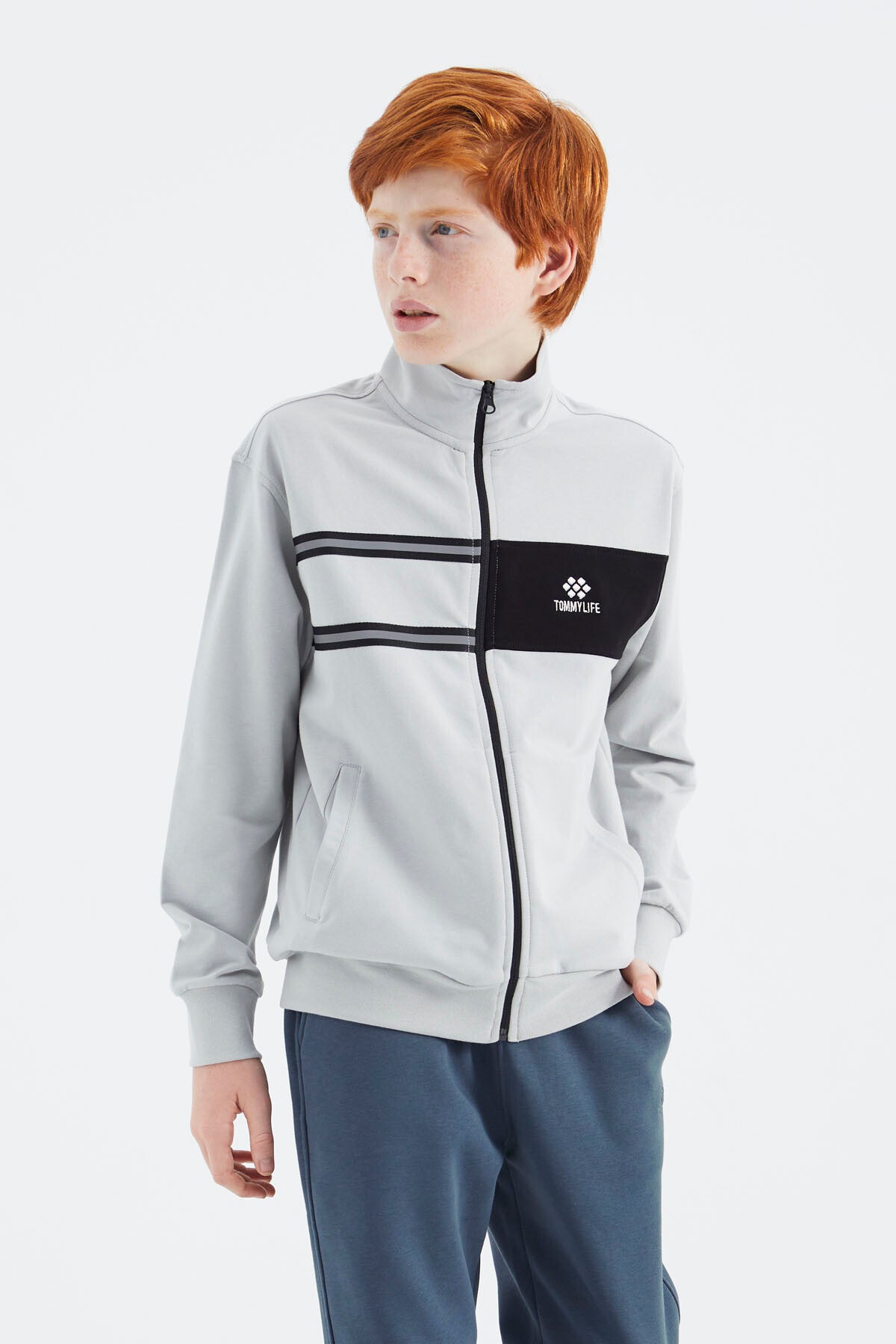 Image of Taş Dik Yaka Erkek Çocuk Sweatshirt - 11183