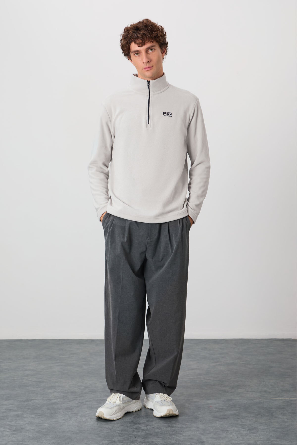 Image of River Taş Dik Yaka Erkek Polar Sweatshirt - 88310