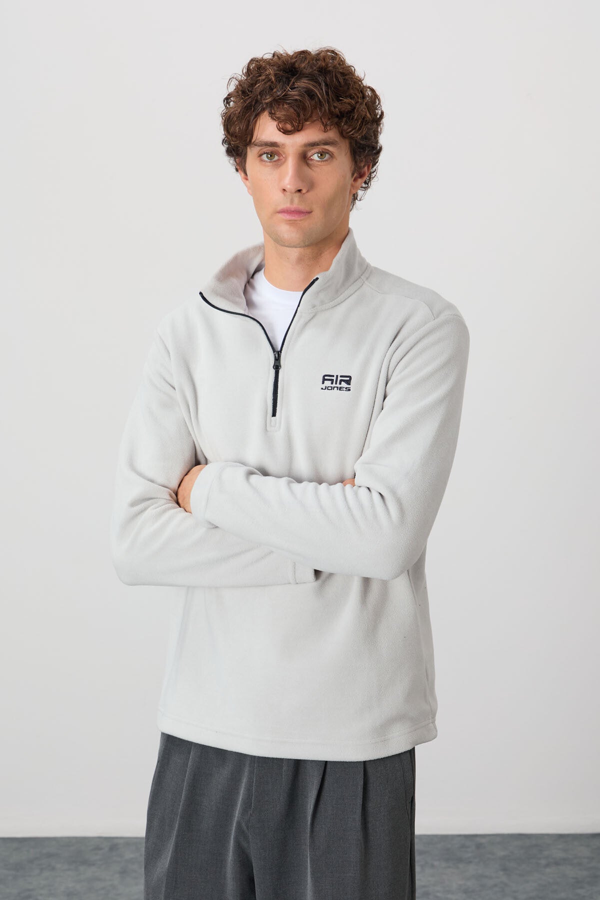 Image of River Taş Dik Yaka Erkek Polar Sweatshirt - 88310