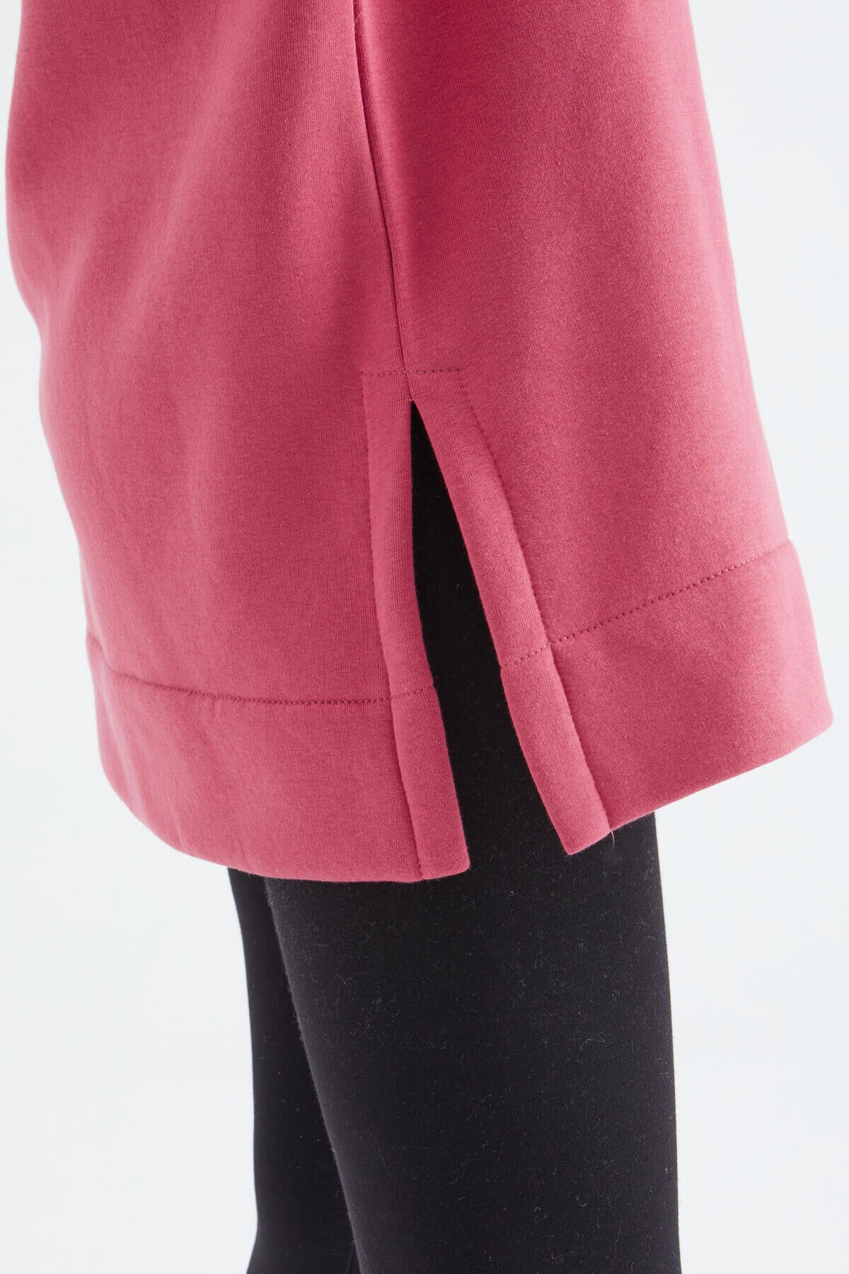 Image of Hanorac Wild Rose cu mânecă raglan, stil basic, cu glugă, supradimensionat - tunică - 97242