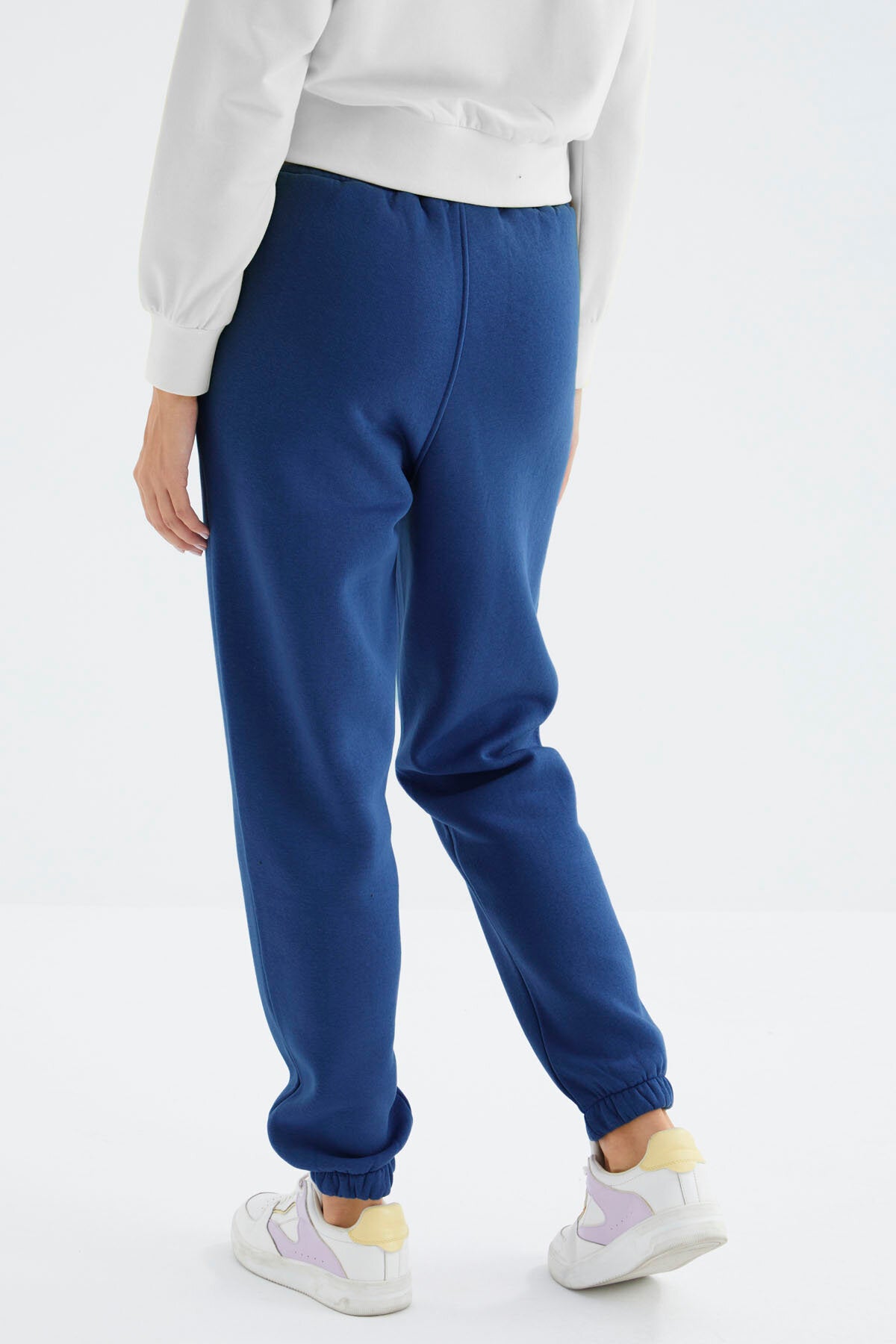 Image of Pantaloni de trening de damă din bumbac periat, cu talie înaltă, cu 3 fire, Parliament - 94624