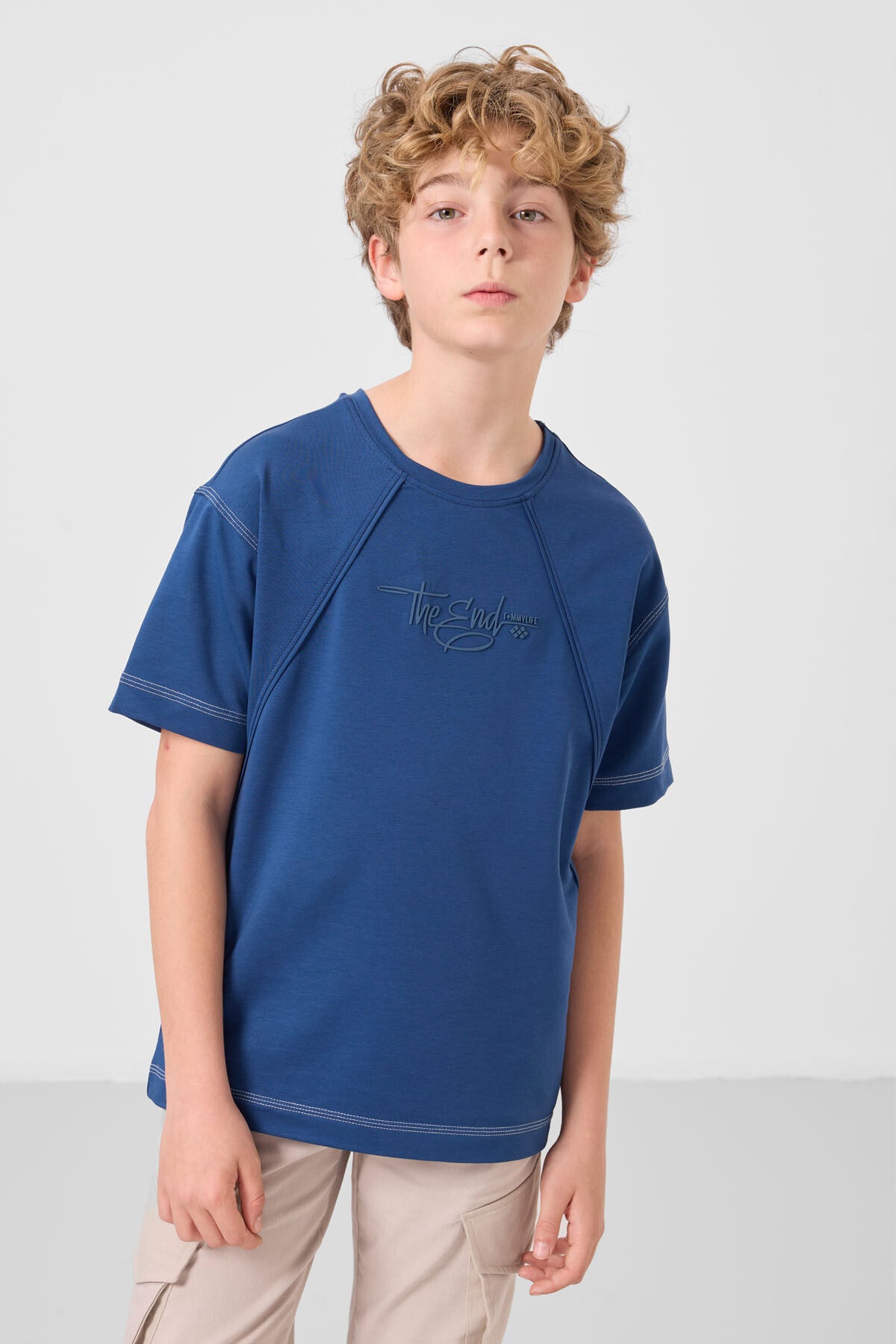 Image of Parlament Pamuklu Yumuşak Dokulu Oversize Baskılı Erkek Çocuk T-Shirt - 11285
