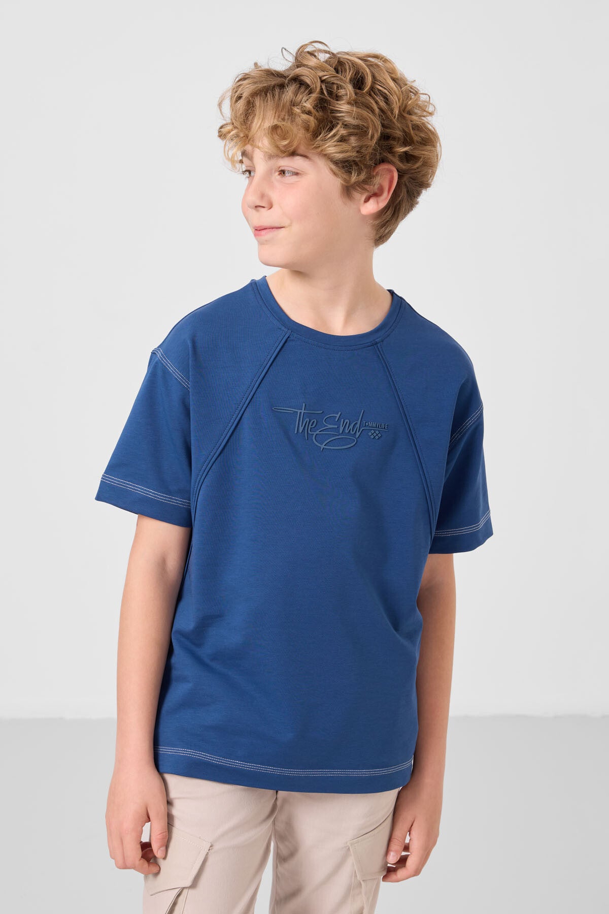 Image of Parlament Pamuklu Yumuşak Dokulu Oversize Baskılı Erkek Çocuk T-Shirt - 11285