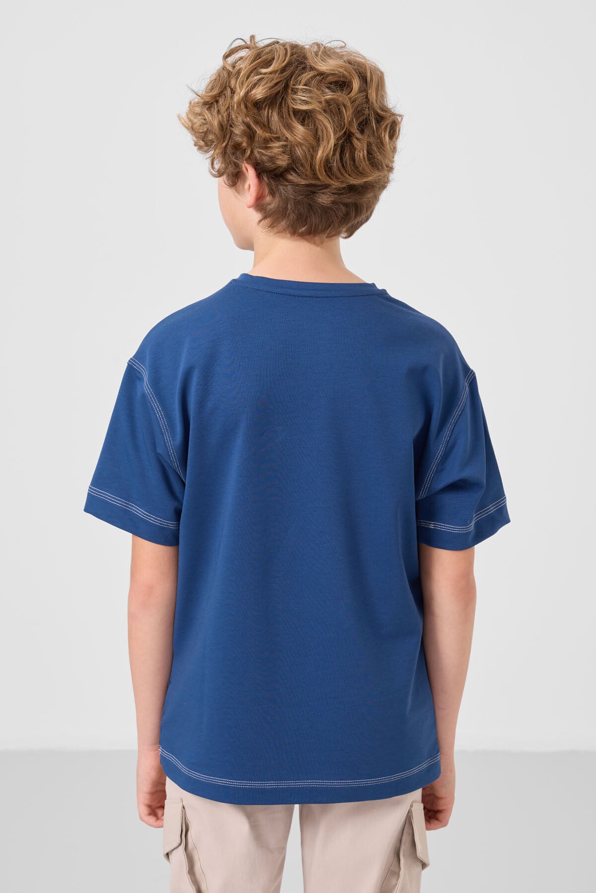 Image of Parlament Pamuklu Yumuşak Dokulu Oversize Baskılı Erkek Çocuk T-Shirt - 11285