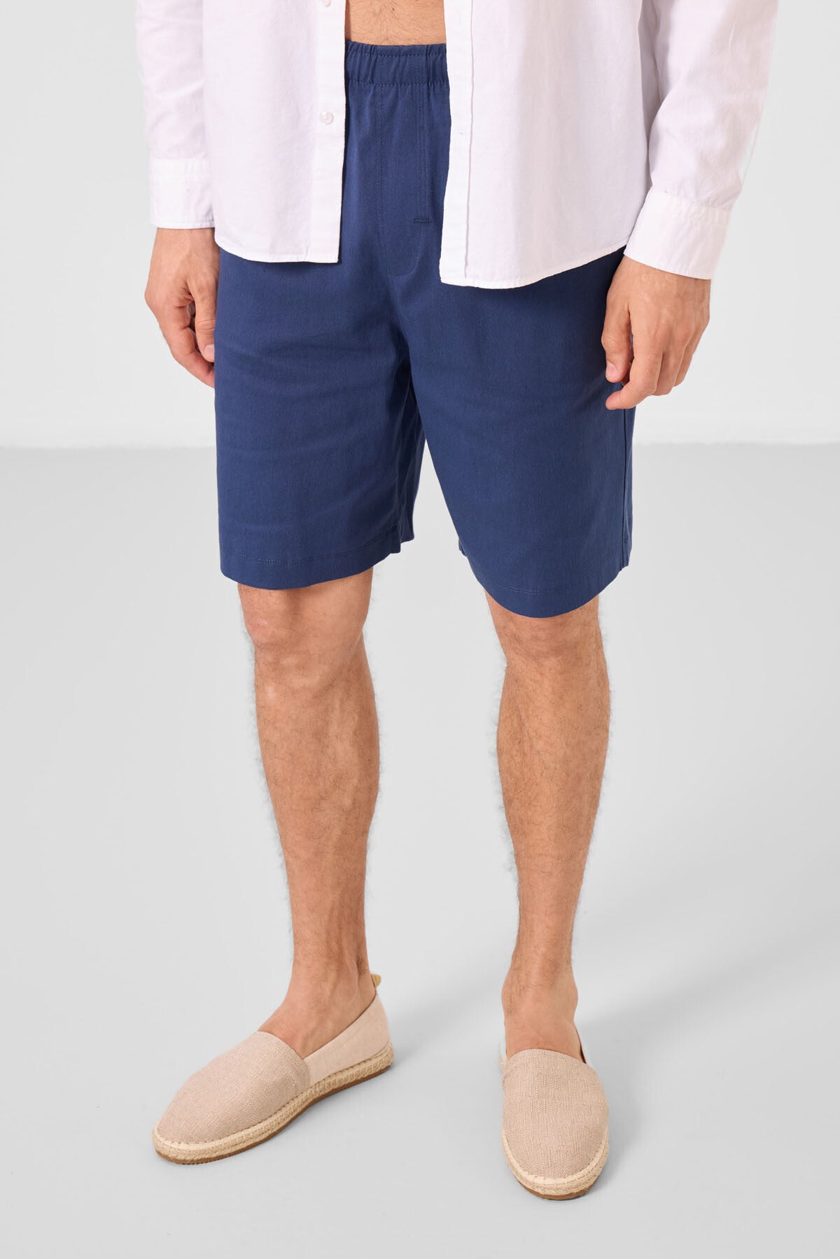 Image of Parlament Standart Fit Dokuma Hafif Esnek Chino Erkek Şort - 81291