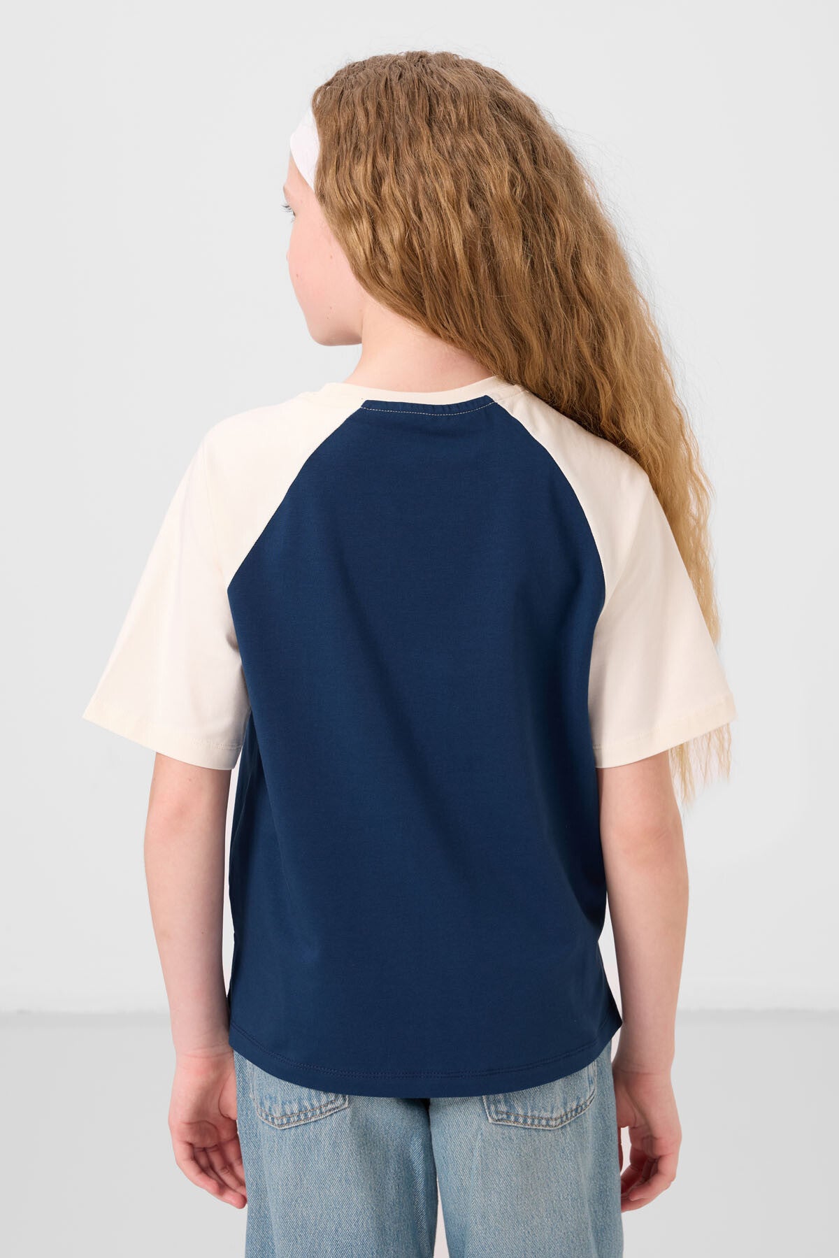 Image of Parlament O Yaka  Pamuklu Baskılı Oversize Fit Kız Çocuk T-Shirt - 75179