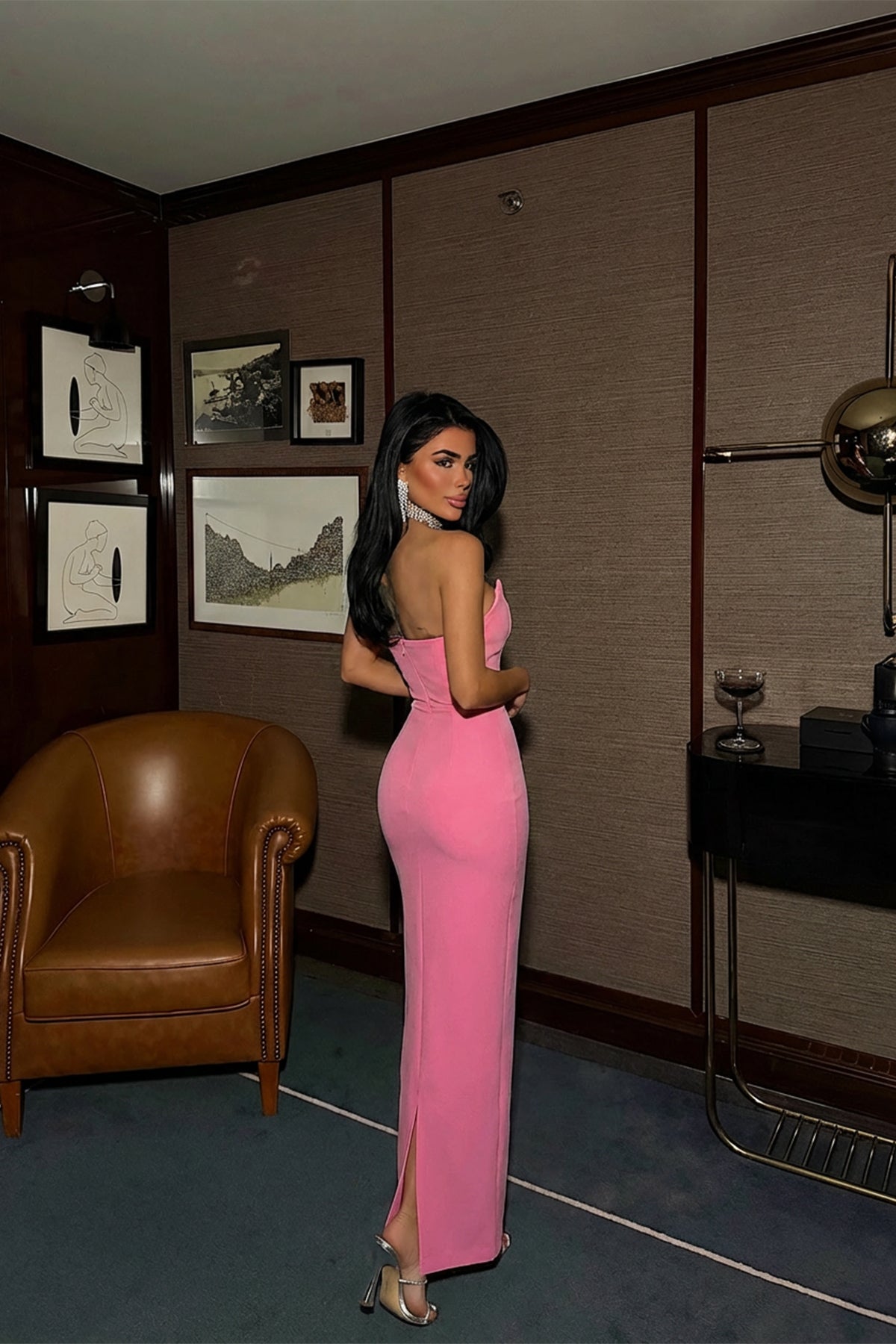 Image of Pembe Cressida Elbise ATE-3235