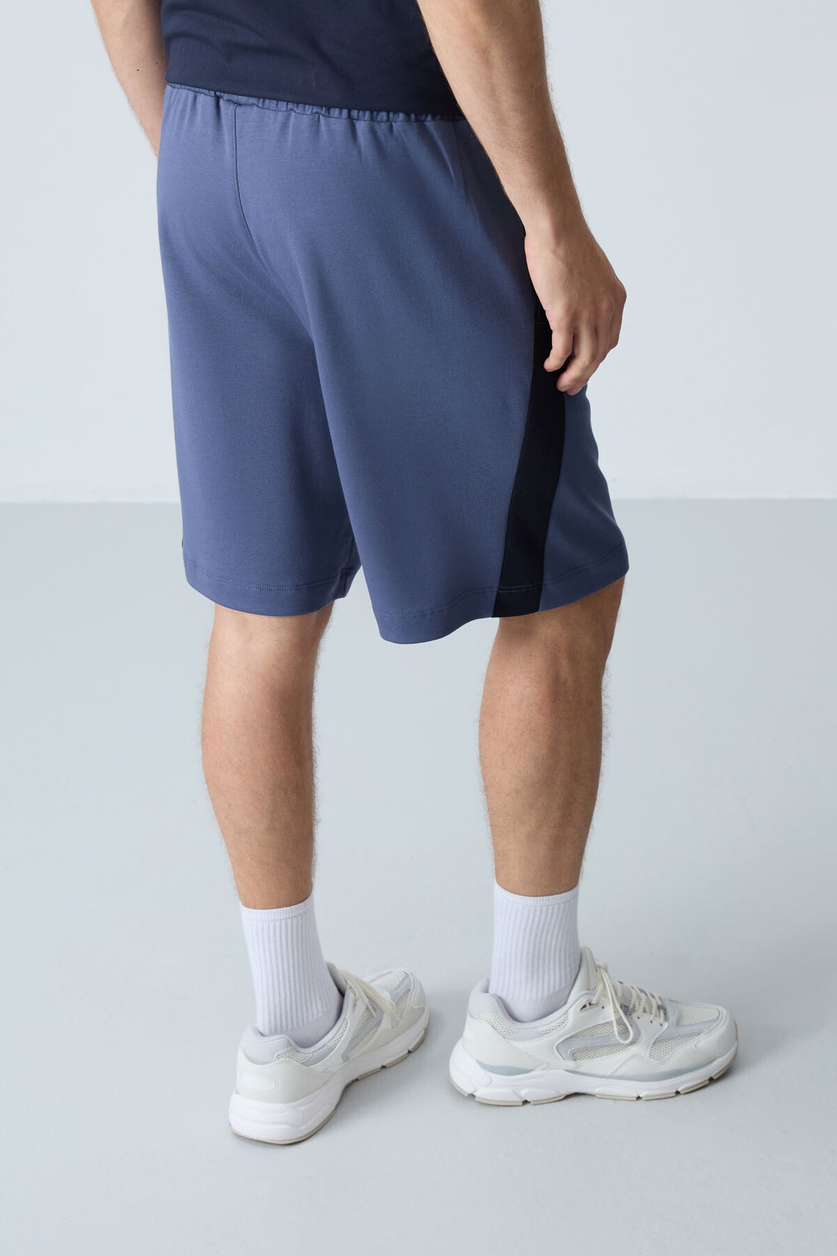 Image of Men's Petrol Cotton Thick Soft Textured Standard Fit Basic Shorts - 81280