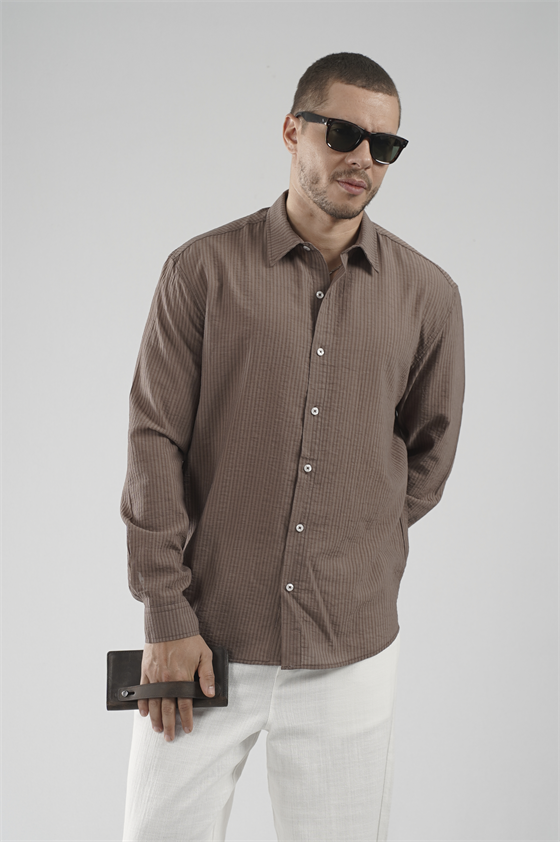 Image of Regular Fit Striped Men's Shirt