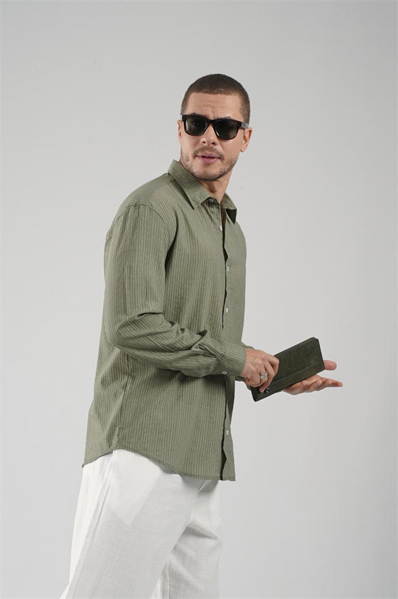 Image of Regular Fit Striped Men's Shirt