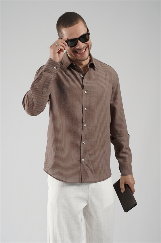 Image of Regular Fit Striped Men's Shirt