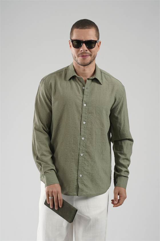 Image of Regular Fit Striped Men's Shirt