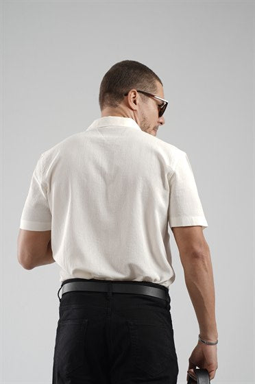 Image of Regular Fit Plain Lycra Shirt