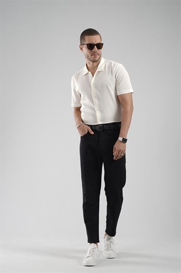 Image of Regular Fit Plain Lycra Shirt