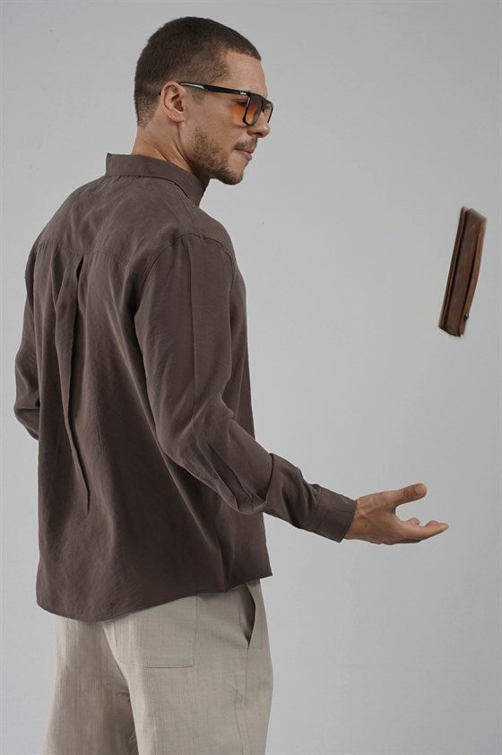 Image of Regular Kalıp Modal Düz Erkek Gömlek