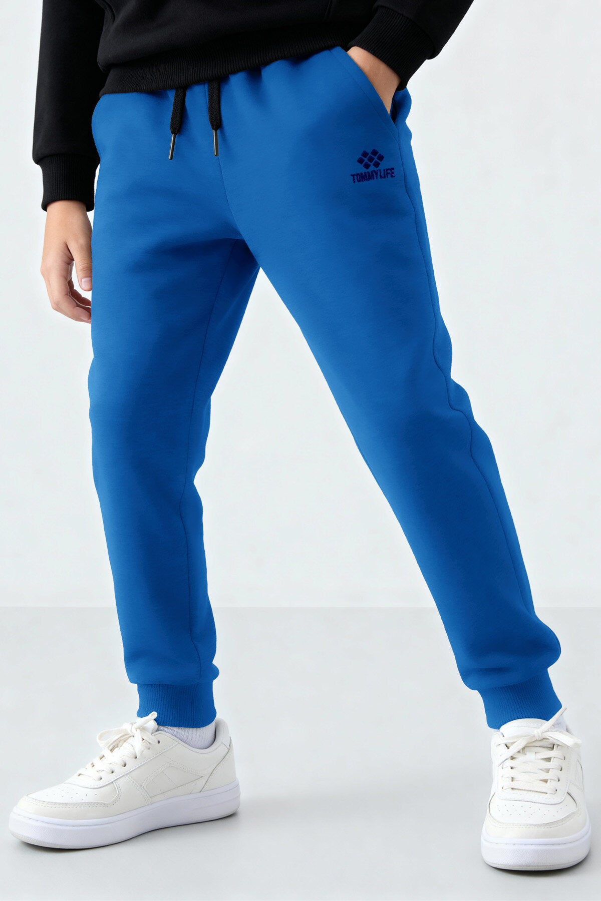 Image of Saks Standart Fit Manşetli İnce Erkek Çocuk Eşofman Alt - 11205