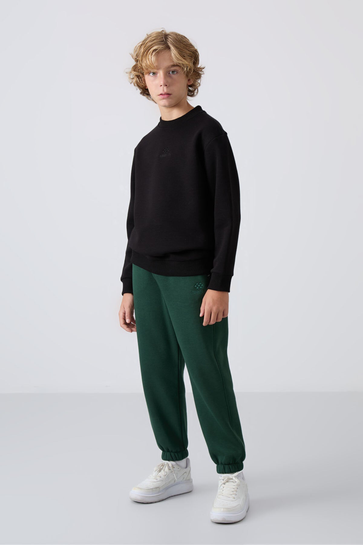 Image of Standart Fit 2'li Paket Siyah-Gri Melanj Erkek Çocuk Sweatshirt - 11232