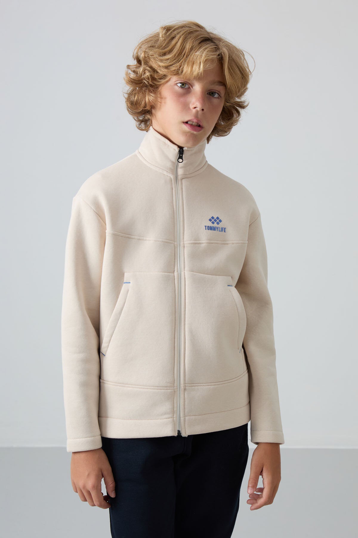 Image of Standart Fit 2'li Paket Siyah-Bej Erkek Çocuk Sweatshirt - 11245