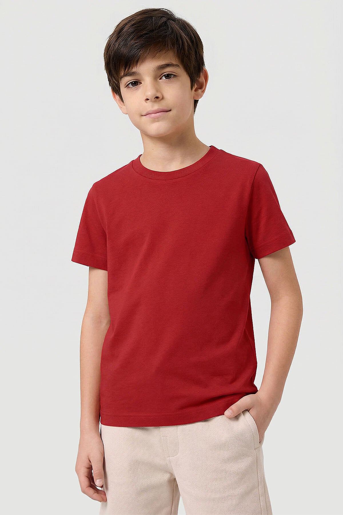 Image of Standart Fit Basic O Yaka 3'lü Paket Siyah-Beyaz-Fiesta Unisex Çocuk T-Shirt - 11328