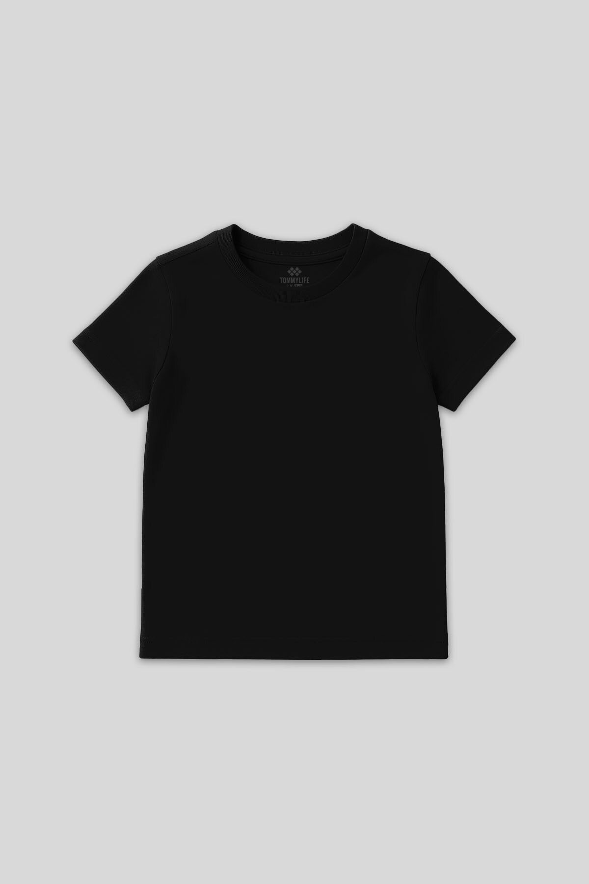 Image of Standart Fit Basic O Yaka 2'li Paket Siyah-Beyaz Unisex Çocuk T-Shirt - 11328