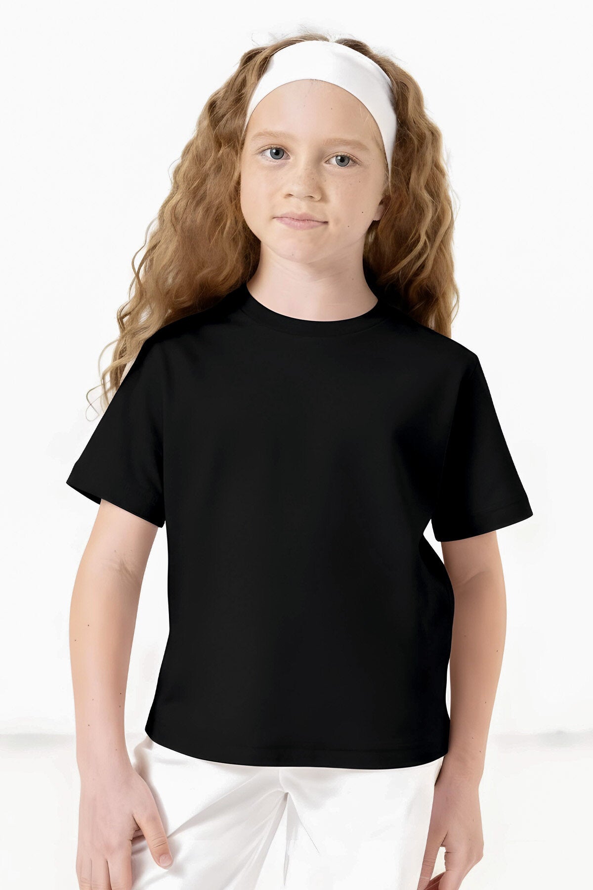 Image of Standart Fit Basic O Yaka 2'li Paket Siyah-Beyaz Unisex Çocuk T-Shirt - 11328