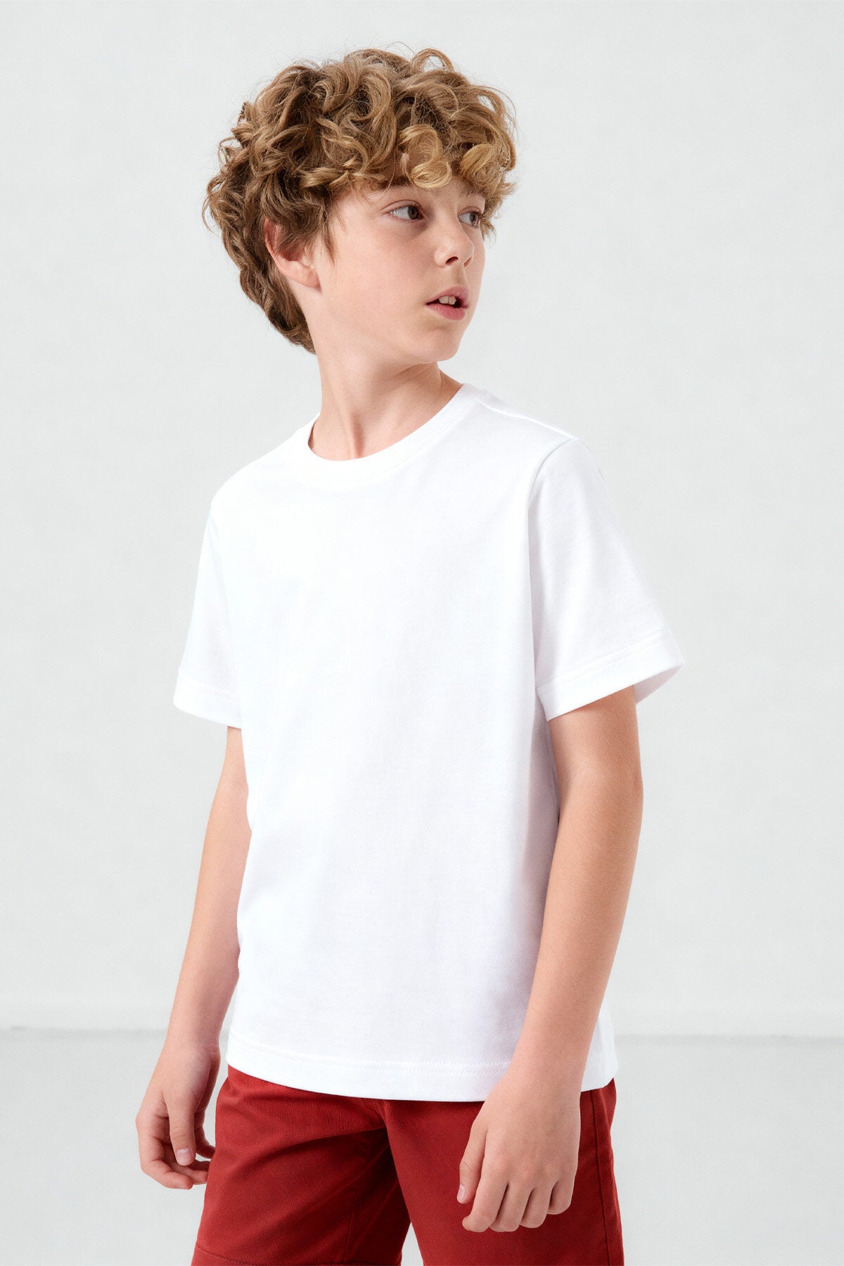 Image of Standart Fit Basic O Yaka 2'li Paket Siyah-Beyaz Unisex Çocuk T-Shirt - 11328