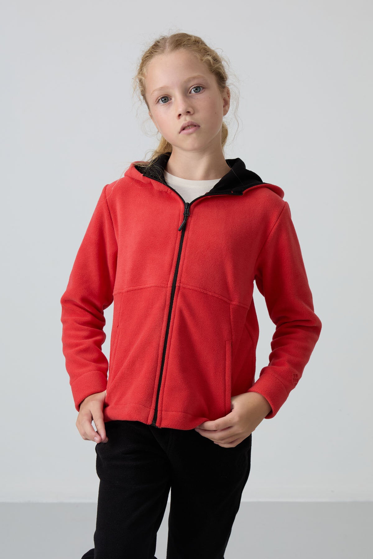Image of Standart Fit Kapüşonlu 2'li Paket İndigo-Fiesta Kız Çocuk Sweatshirt - 75152