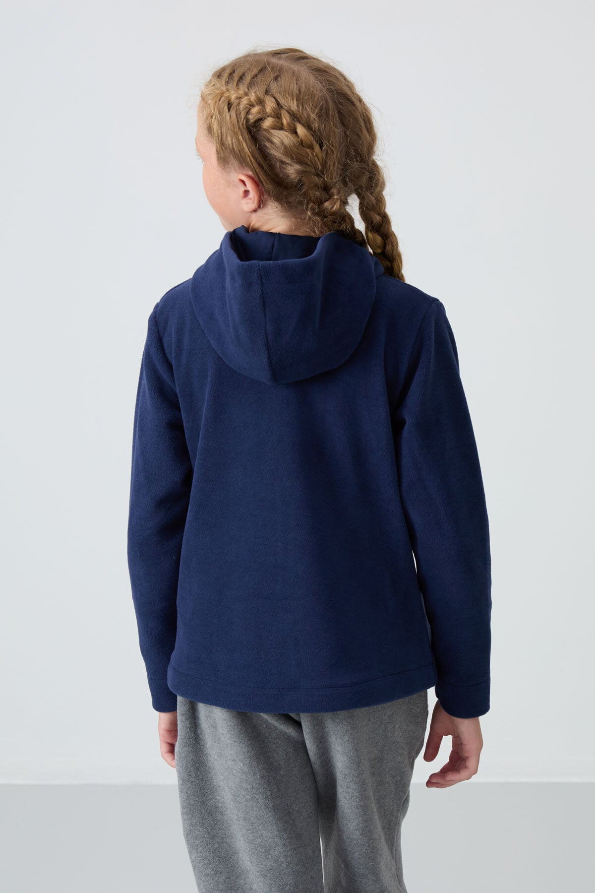 Image of Standard Fit Hooded 2-Pack Indigo-Fiesta Girls' Sweatshirt - 75152