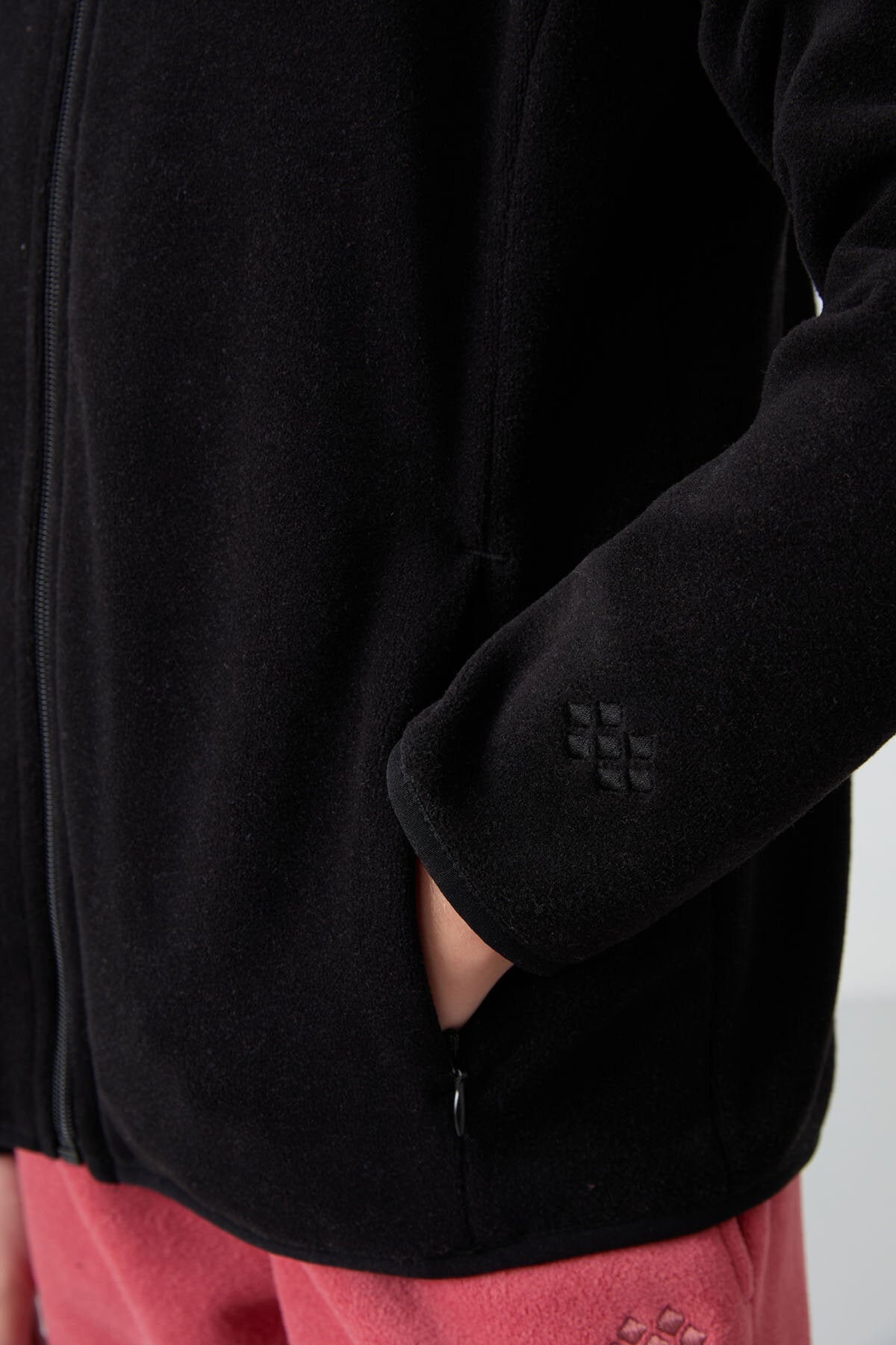 Image of Standart Fit 2'li Paket Siyah-Gri Melanj Kız Çocuk Polar Sweatshirt - 75154